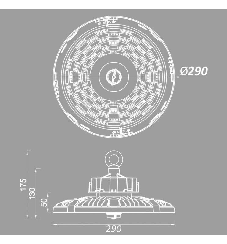 Campana Industrial LED 200W-150W-100W - UFO FRANCE - SAMSUNG CHIP 2835 - CCT - 60º - 90º
