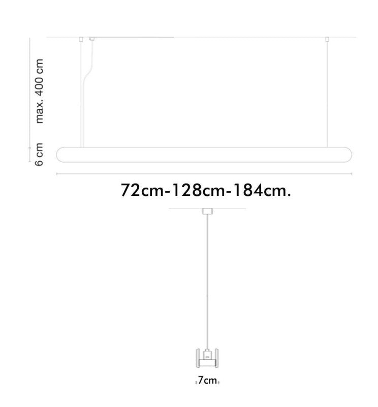 Lámpara Lineal Colgante LED - Fonoabsorbente - MUTE