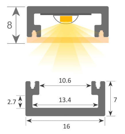 Lámpara Lineal Colgante LED - MILANO PLATA