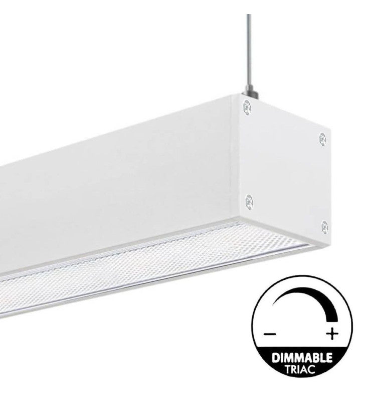 LED 72W Lineal - 2 metros - Blanco- Regleta + Colgante POSTDAM