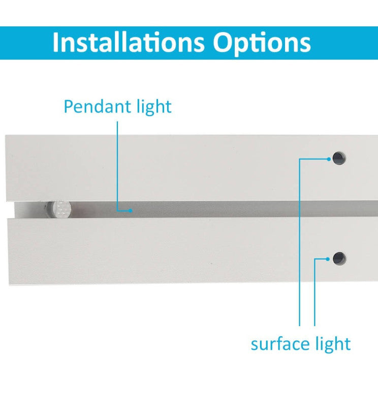 LED 72W Lineal - 2 metros - Blanco- Regleta + Colgante POSTDAM