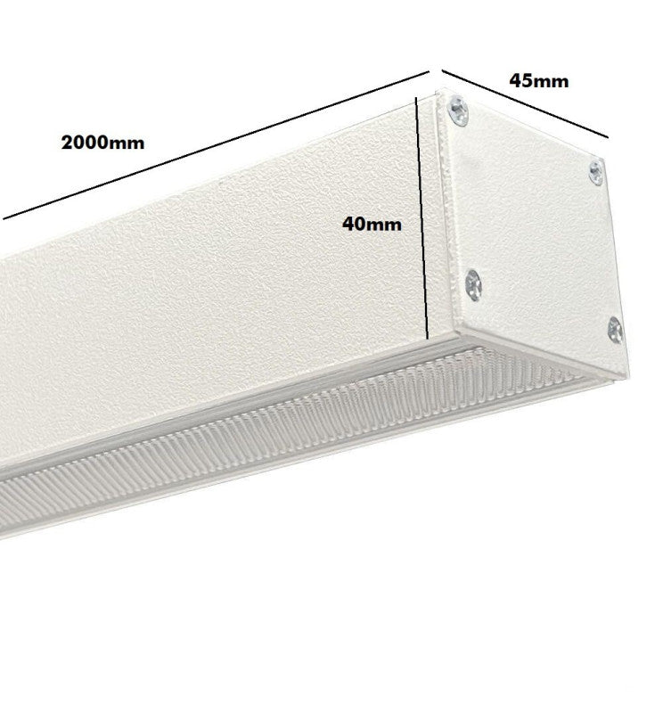 LED 72W Lineal - 2 metros - Blanco- Regleta + Colgante POSTDAM