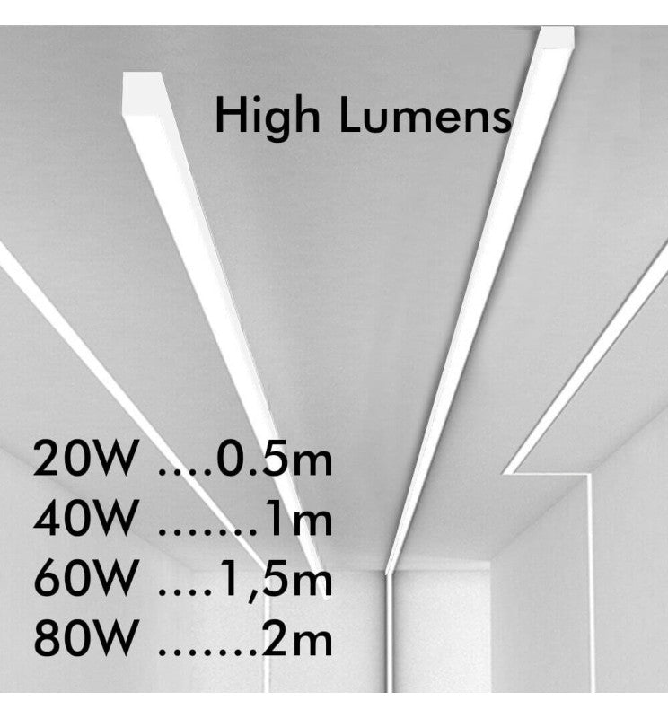 LED Lineær Overflatemontert Armatur - MUNICH HVIT