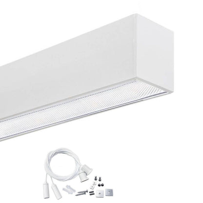 Aluminiumsprofil - Hvit - POSTDAM -2 Meter - armatur + anheng