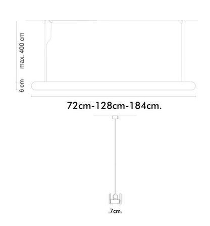 Lámpara Lineal Colgante LED - Fonoabsorbente - MUTE