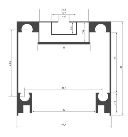 LED 72W Lineal - 2 metros - Blanco- Regleta  + Colgante POSTDAM