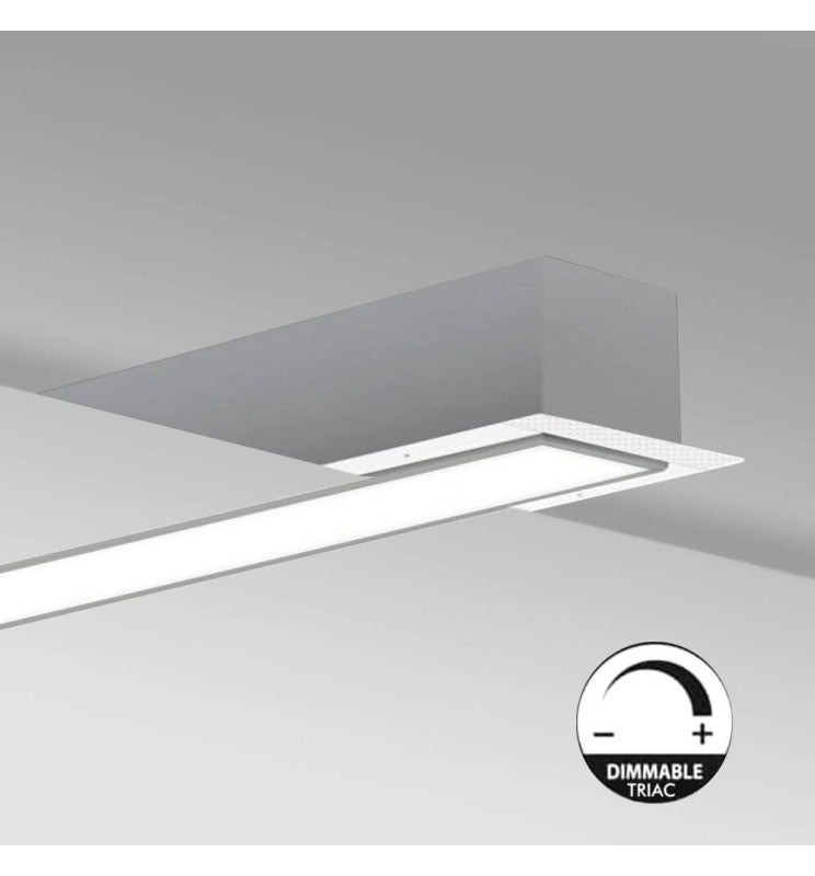 Lineær LED-armatur - Innfelt - MOSKVA MINI SØLV