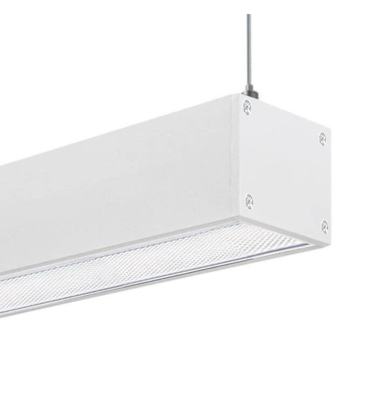Aluminiumsprofil - Hvit - POSTDAM -2 Meter - armatur + anheng